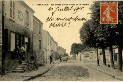 La petite Place et la Rue de Wissous de Fresnes et ses passants - Agrandir l'image 13 sur 24, fenêtre modale