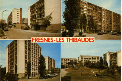 Quatre vues des Thibaudes de Fresnes : plusieurs bâtiments faisant parties de cet ensemble et les extérieurs - Agrandir l'image 12 sur 20, fenêtre modale