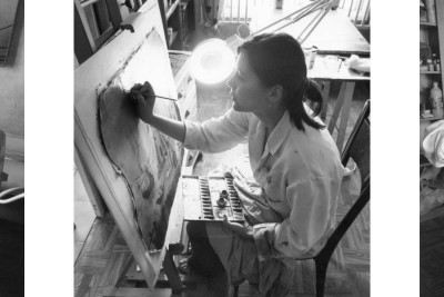 Peintre au travail - Agrandir l'image 5 sur 15, fenêtre modale