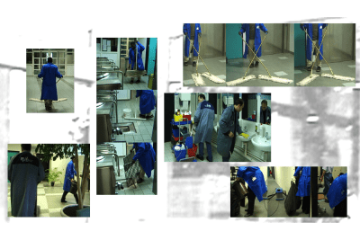 Plusieurs photographies d'agents de ménage au travail - Agrandir l'image 1 sur 5, fenêtre modale