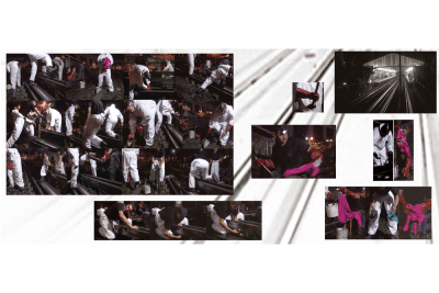 Plusieurs photographies de poseurs de voies à la RATP au travail - Agrandir l'image 4 sur 5, fenêtre modale