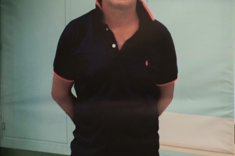 Photographie du portrait de Christian Cordier avec inscription : "Merci pour ces 35 années !"