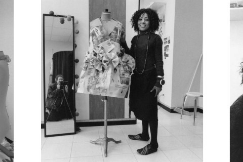 Couturière en train de travailler